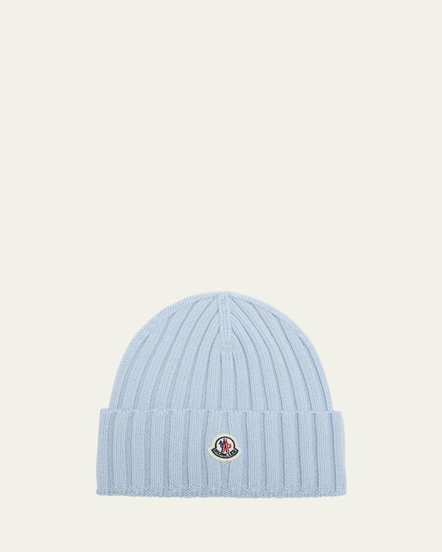 Ribbed Wool Beanie w/ Logo